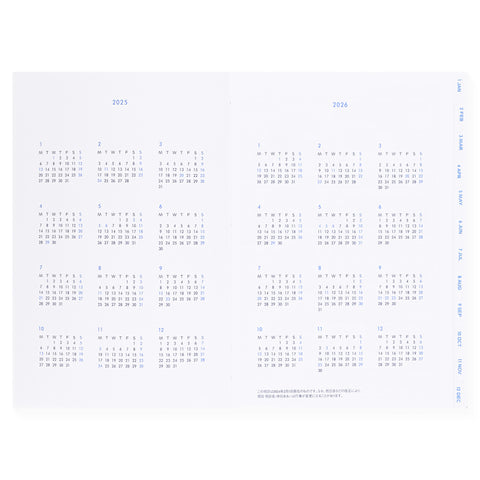 Delfonics 2025 Moglea Monthly Planner B6 Pattern B