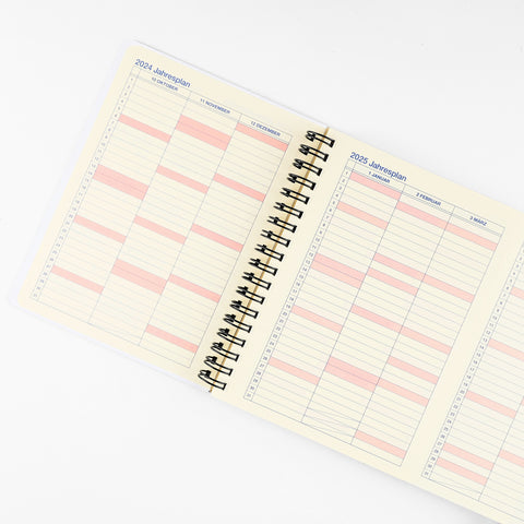 Delfonics Rollbahn 2025 Chance Monthly Planner Black | Large Or A5 
