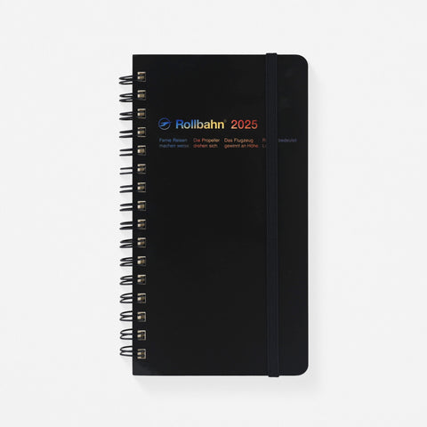 Delfonics Rollbahn 2025 Chance Slim Monthly Planner | White, Black Or Light Blue Black