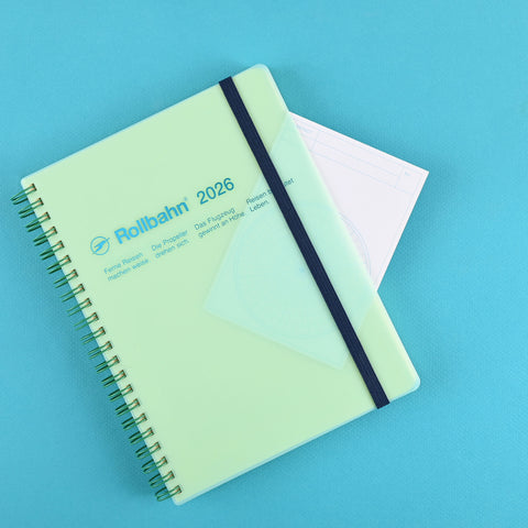 Delfonics Rollbahn 2026 Clear Monthly Planner Green | A5 Or Slim