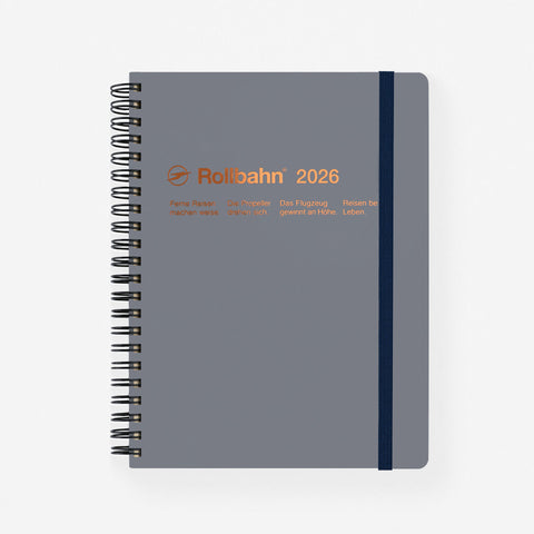 Delfonics Rollbahn 2026 Monthly Planner Grey | Large, A5 Or Extra Large