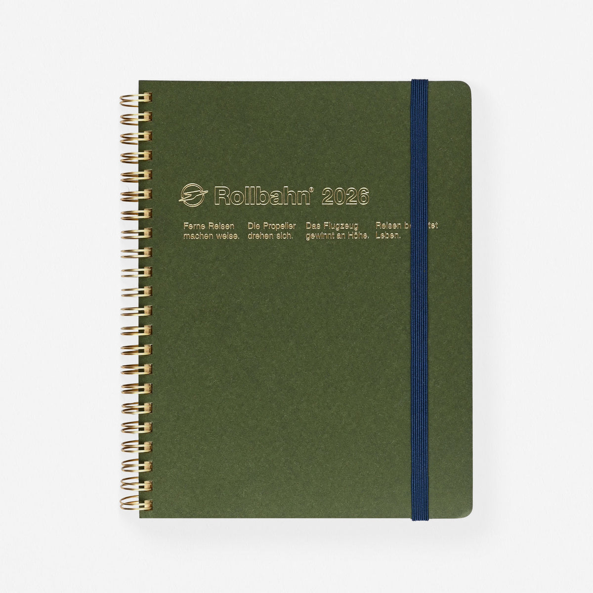 Delfonics Rollbahn 2026 Homme Monthly Planner Olive A5