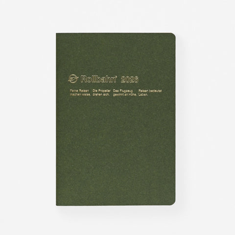 Delfonics Rollbahn 2026 "Note" Homme Monthly Planner Olive | Large Or A5