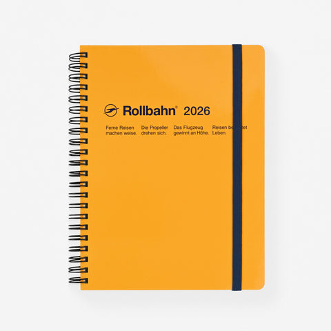 Delfonics Rollbahn 2026 Monthly Planner Yellow | Large, A5 Or Extra Large