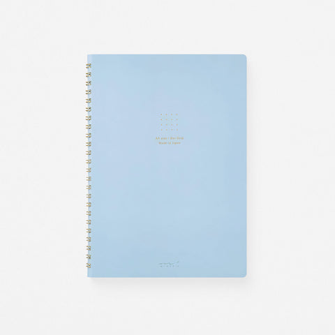 Midori Soft Color Dot Grid Ring Notebook Blue A5