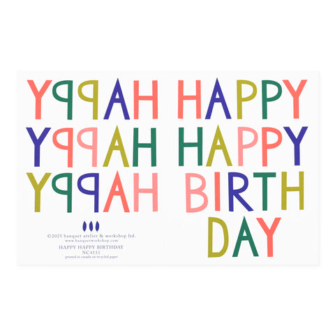 Banquet Workshop Happy Happy Birthday Greeting Card