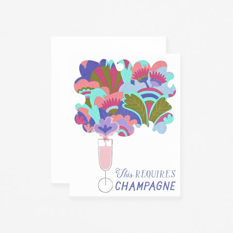 Banquet Workshop This Requires Champagne Greeting Card 