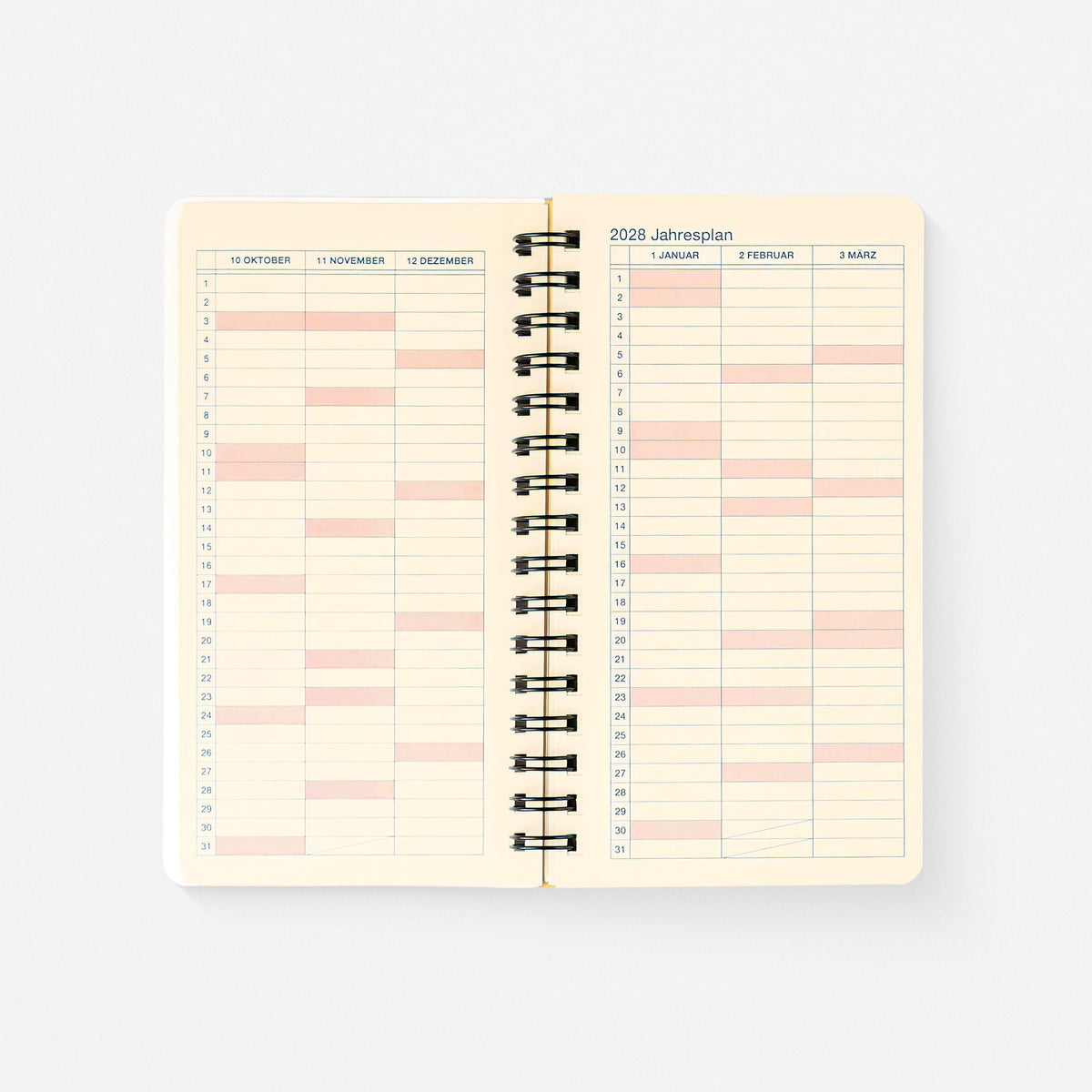 2027 Rollbahn Monthly Planner Monaural Slim | 3 Colors