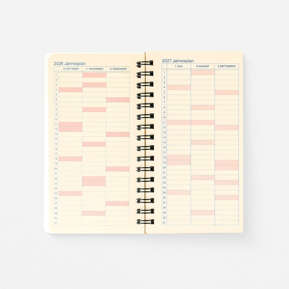 2027 Rollbahn Monthly Planner Monaural Slim | 3 Colors