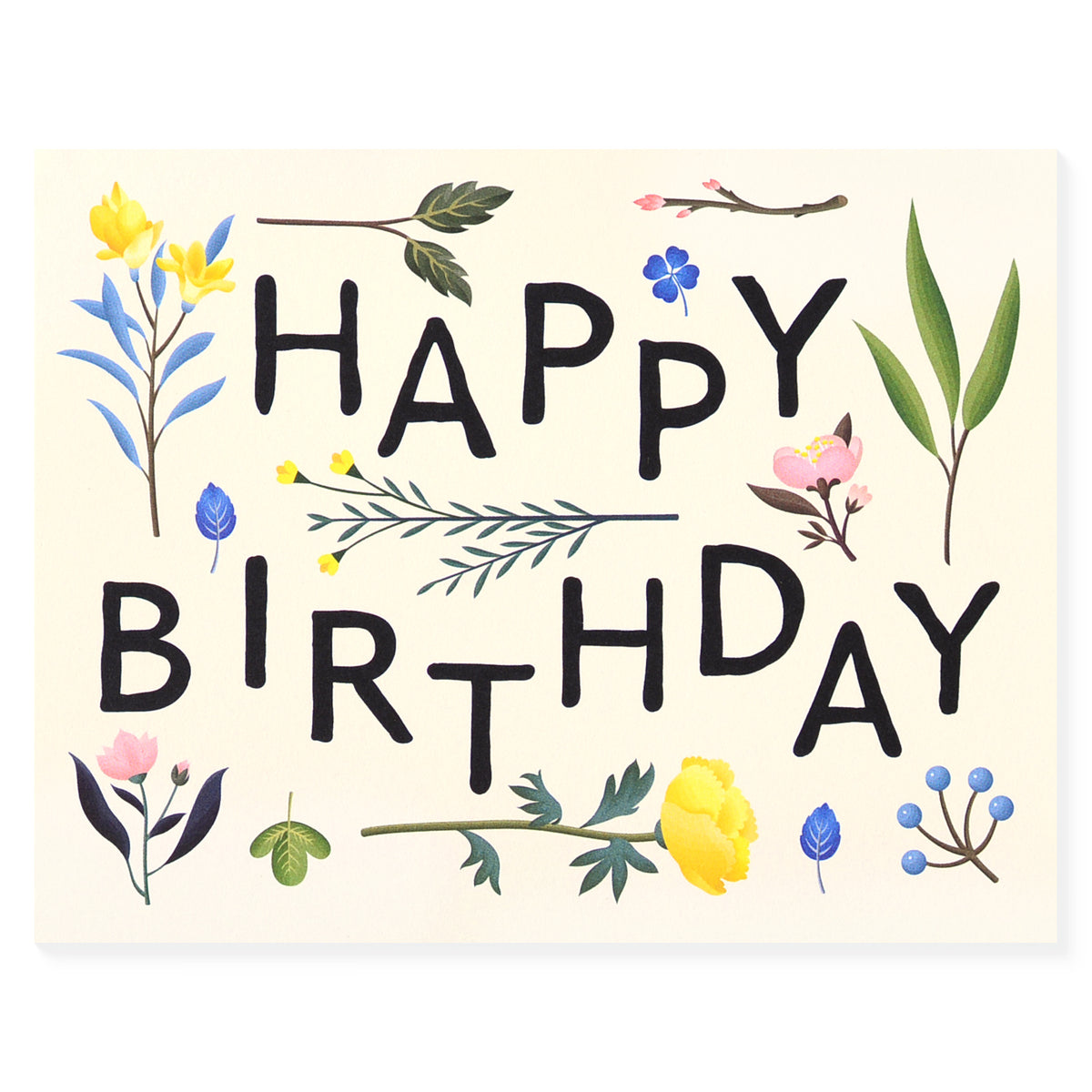 Clap Clap Plant Variety Ivory Birthday Card 