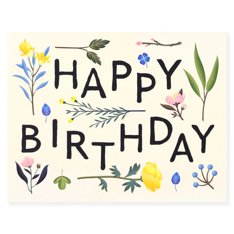 Clap Clap Plant Variety Ivory Birthday Card 