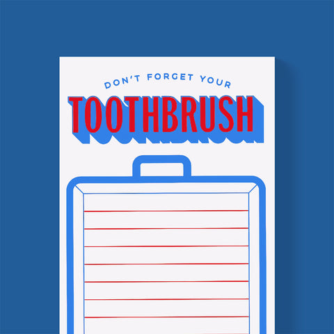 Crispin Finn Don't Forget Your Toothbrush Notepad