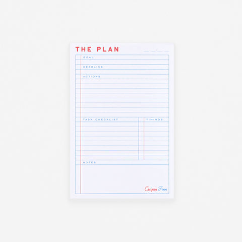 Crispin Finn The Plan Notepad With Pencil Packaged Set