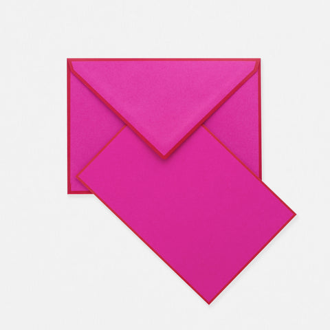 Crown Mill Color Edge Bougainvillea and Red Flat Note Cards Boxed