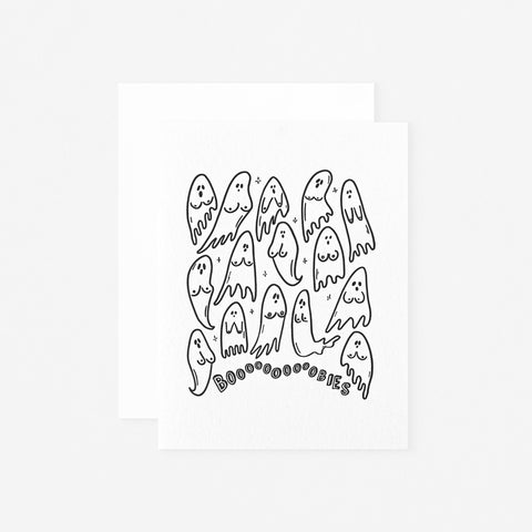 Dahlia Press Boooooobies Halloween Card 