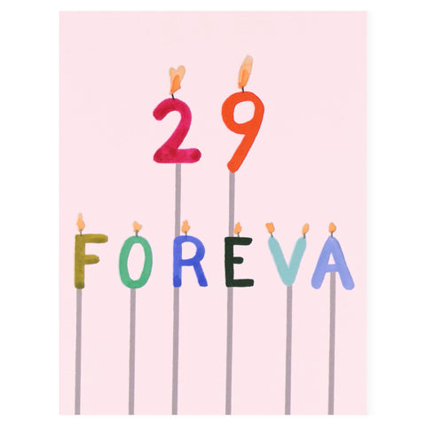 Dear Hancock 29 Foreva Candles Birthday Card 