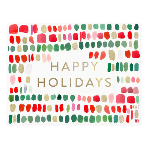 Dear Hancock Happy Holidays Paint Marks Holiday Cards Set