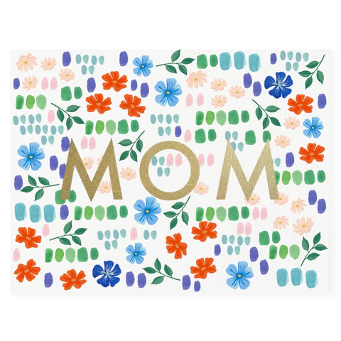 Dear Hancock Mom Paint Strokes + Flowers Mother's Day Card