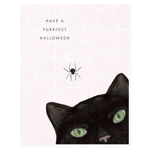 Dear Hancock Have A Purrfect Halloween Greeting Card 