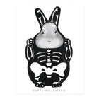 Dear Hancock Skeleton Costume Bunny Halloween Card