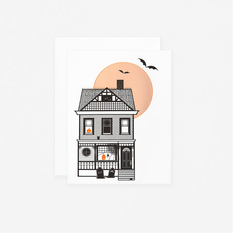 Dee & Lala Haunted House Halloween Card