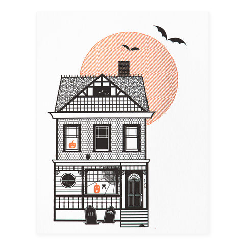 Dee & Lala Haunted House Halloween Card