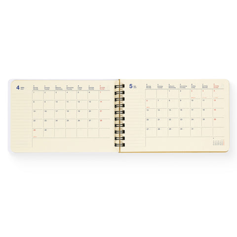 Delfonics Rollbahn 2024 Monthly Planner Horizontal Medium Black 