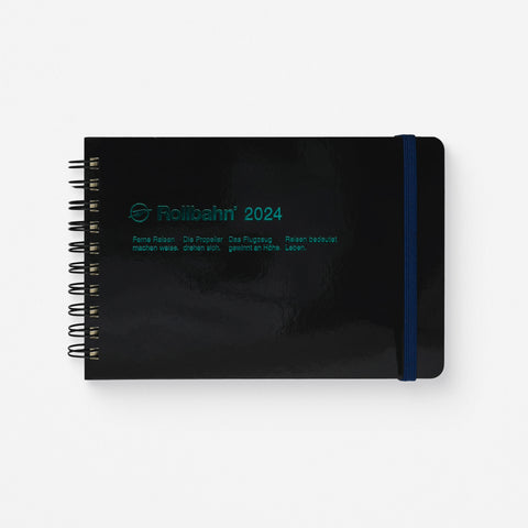 Delfonics Rollbahn 2024 Monthly Planner Horizontal Medium Black 