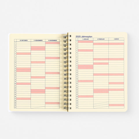 Delfonics Rollbahn 2024 Monthly Planner Leblanc Light Blue | Medium Or Large 