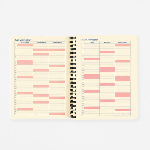 Delfonics Rollbahn 2024 Monthly Planner Yellow | Large, A5 Or Extra Large 
