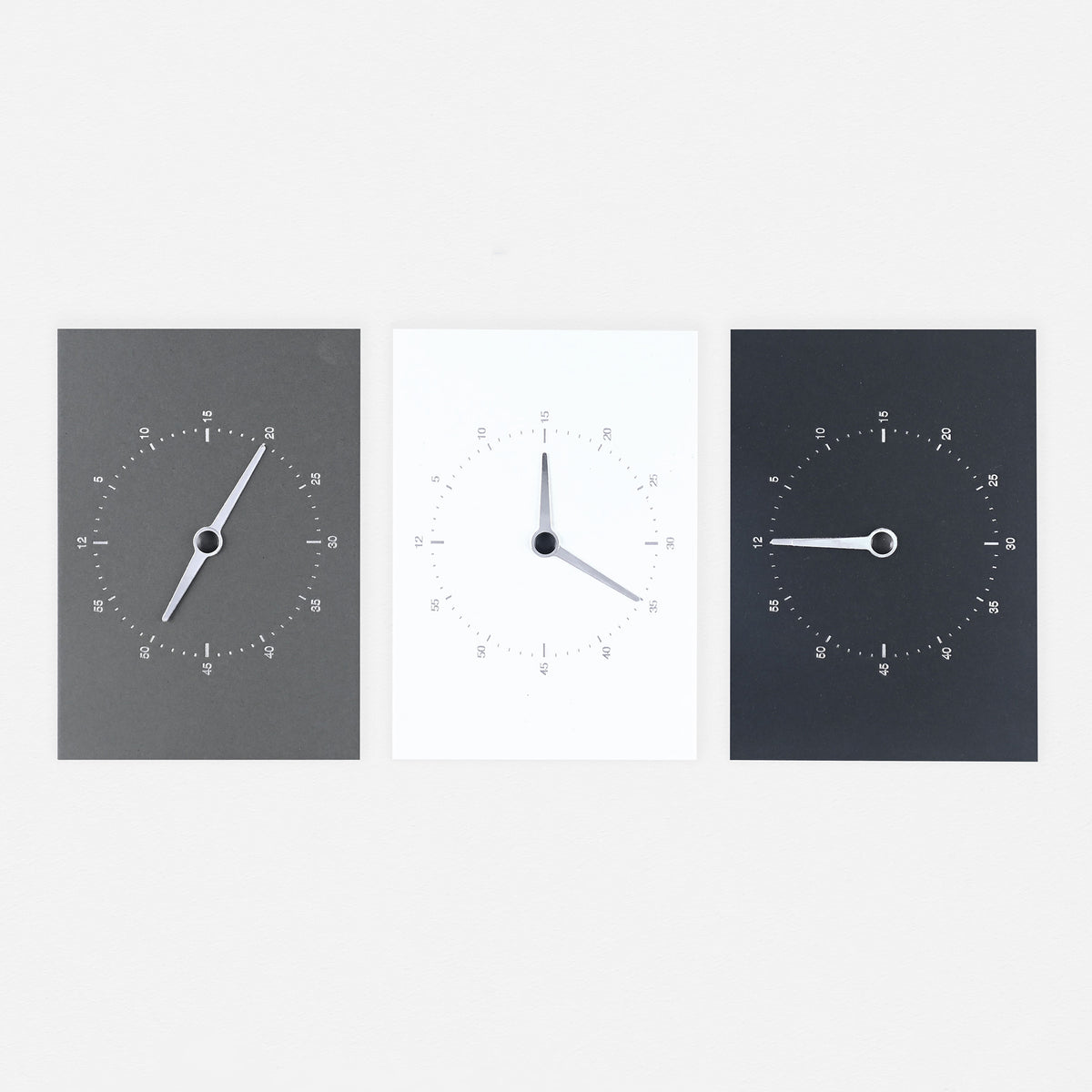 Dotsy Clock Greeting Card | Grey, White Or Black 