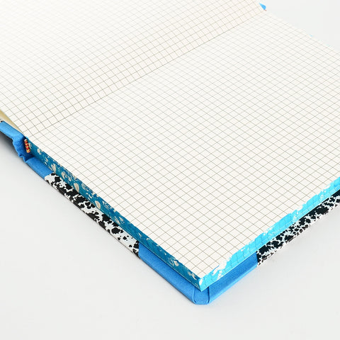Emilio Braga Cloud Print Notebook Black, White & Blue A5 | Lined or Grid 