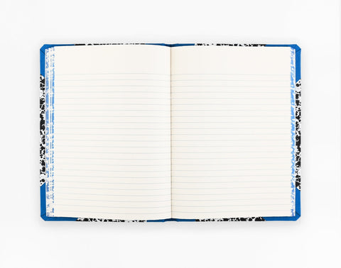 Emilio Braga Cloud Print Notebook Black, White & Blue A5 | Lined or Grid 