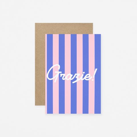 Fin Studio Grazie Stripes Thank You Card