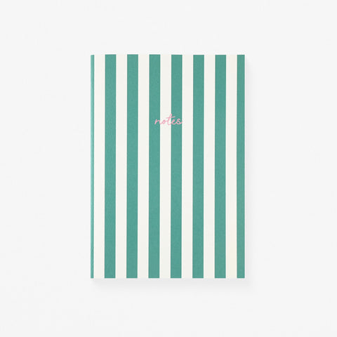 Fin Studio Fin Studio Striped Notebook | 9 Colors Green