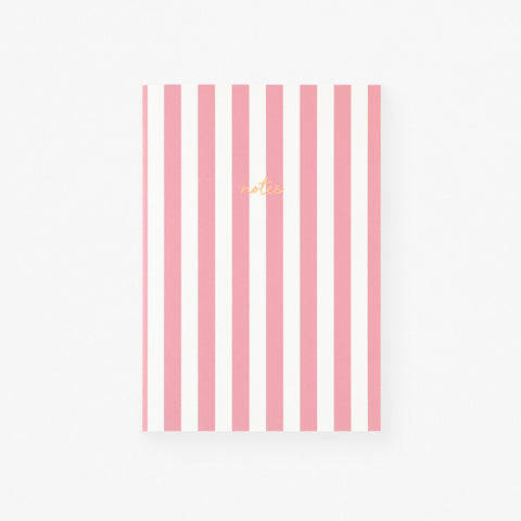 Fin Studio Fin Studio Striped Notebook | 9 Colors Coral