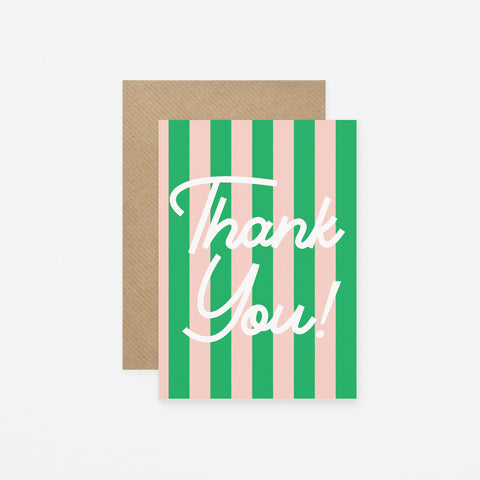 Fin Studio Thank You Stripes Thank You Card
