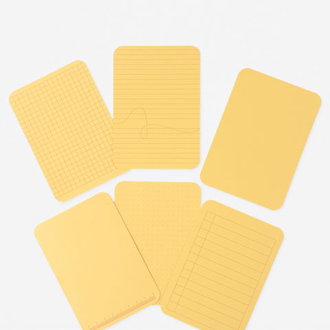 Foglietto Assorted Formats Memo Cards A7 Yellow 
