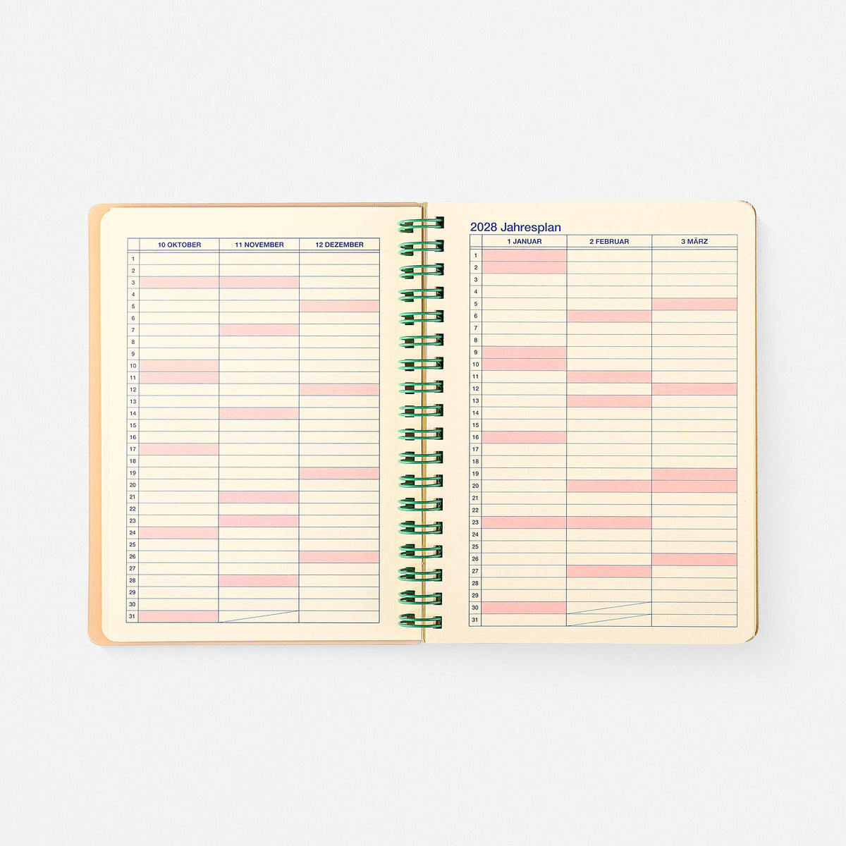 2027 Rollbahn Monthly Planner Clear Orange | 2 Sizes