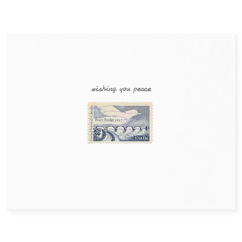 Galaxie Safari Wishing You Peace Vintage Stamp Greeting Card 
