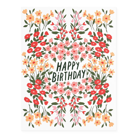 Hartland Cards Happy Birthday Scarlet Garden Birthday Card