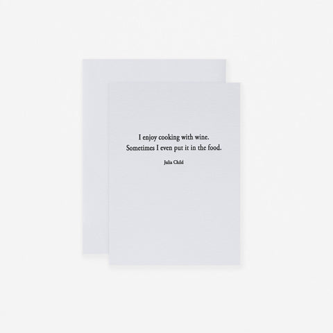 Hat Wig Glove Cooking Julia Child Greeting Card