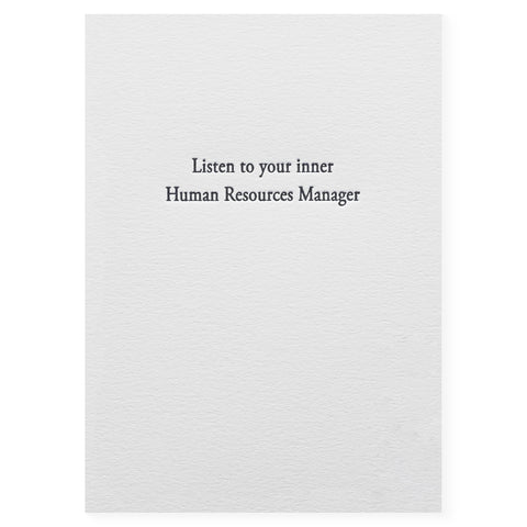 Hat Wig Glove Inner Human Resources Manager Greeting Card 