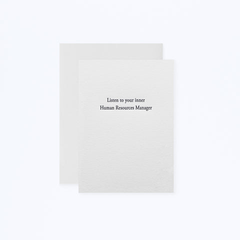 Hat Wig Glove Inner Human Resources Manager Greeting Card 