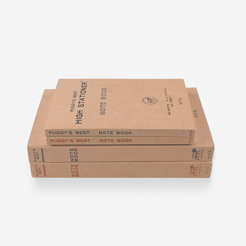 Hightide Puggy's Best Notebook Small Or Large | Black Or Red 