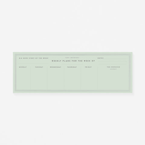 Imogen Owen Vintage Inspired Desk Planner Notepad Green
