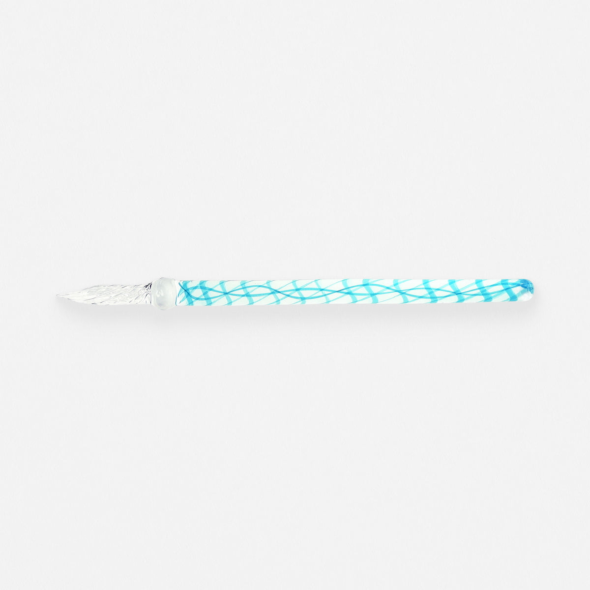 J. Herbin Hand-Blown Glass Dip Pen Swirl | 3 Colors Blue Calanque (Turquoise)