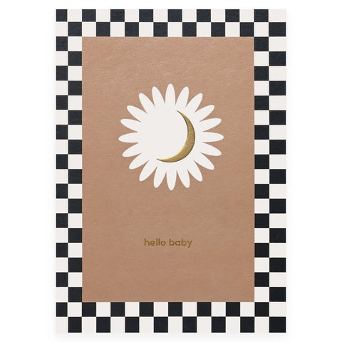 Kinshipped Hello Baby Moon Greeting Card 