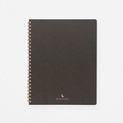 Kunisawa Find Ring Note Notebook Executive Dot Grid | 5 Colors Charcoal