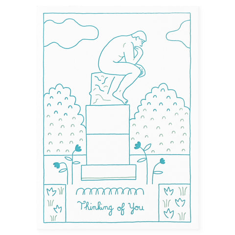 Letterpress De Paris Thinking Of You Greeting Card 